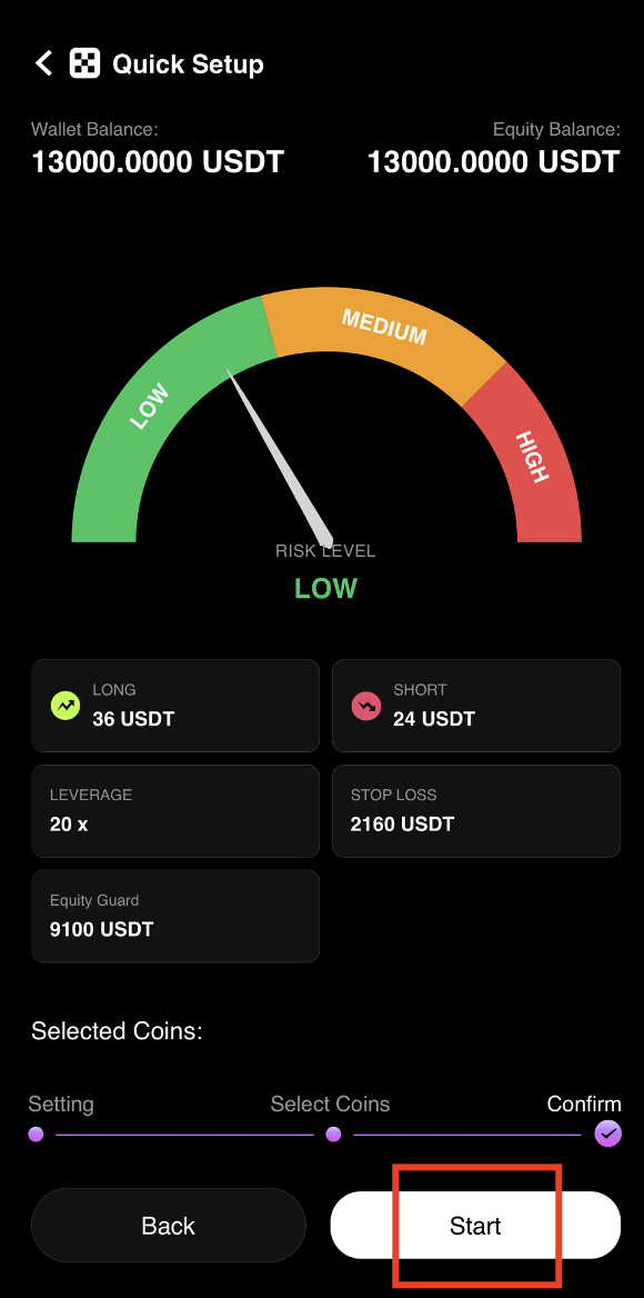 Click Start to activate AI trading on CoinTech2u