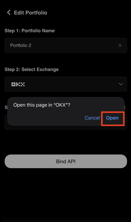 Redirect to OKX app for sub-account API authorization