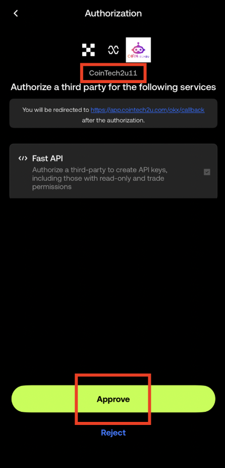 Verify sub-account and approve API binding in OKX