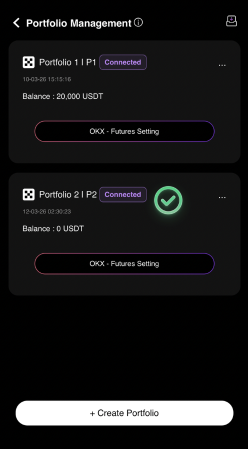 OKX sub-account successfully bound to CoinTech2u portfolio