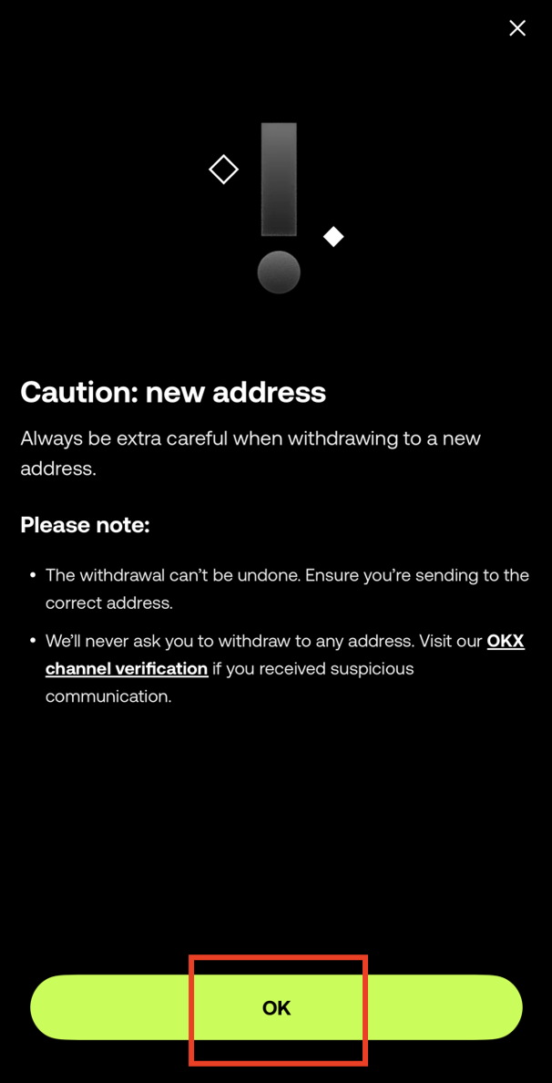 Verify USDT withdrawal details on OKX