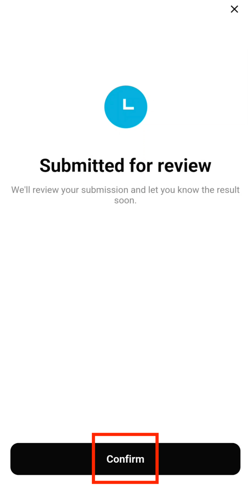 Confirm facial scan on Bitget KYC