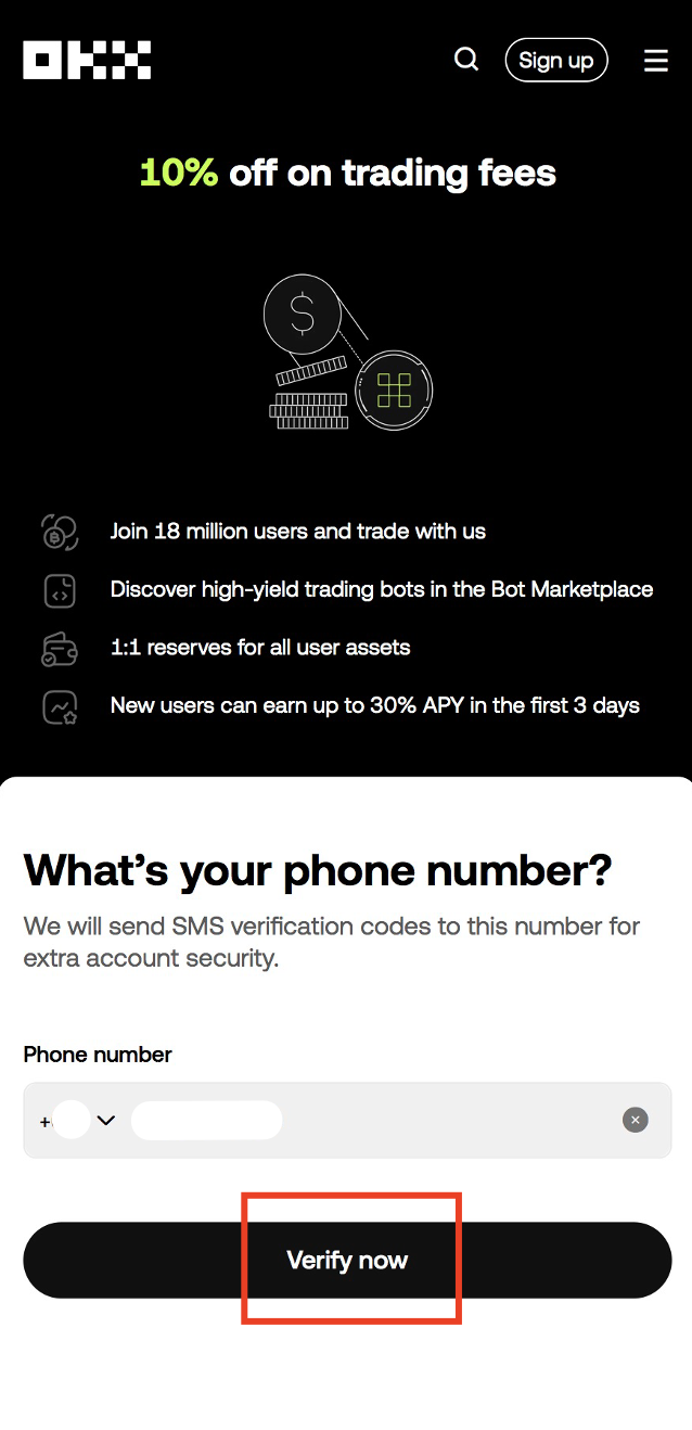 Enter email and referral code cointech2u on OKX