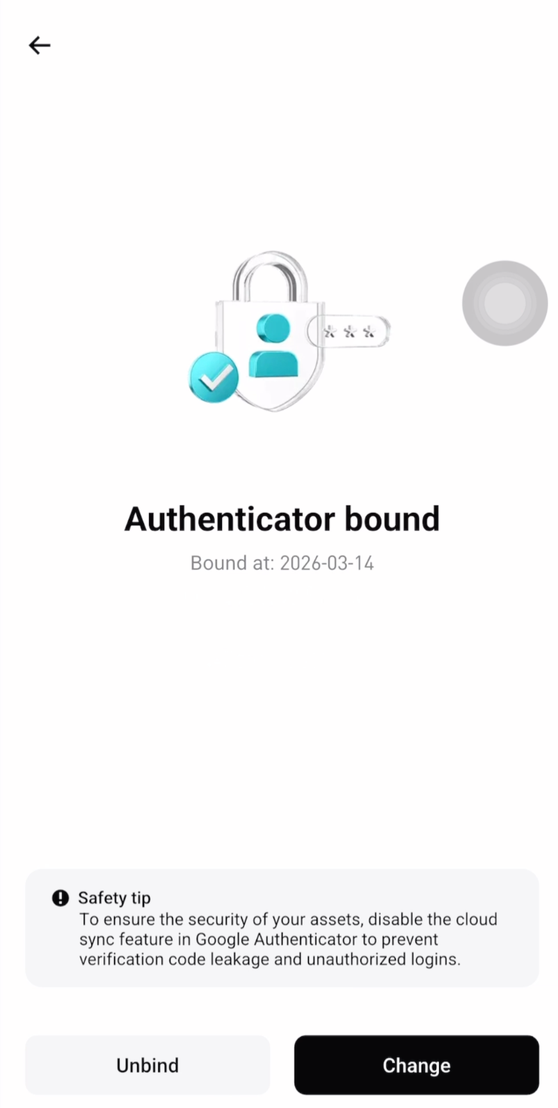 Google Authenticator 2FA successfully enabled on Bitget