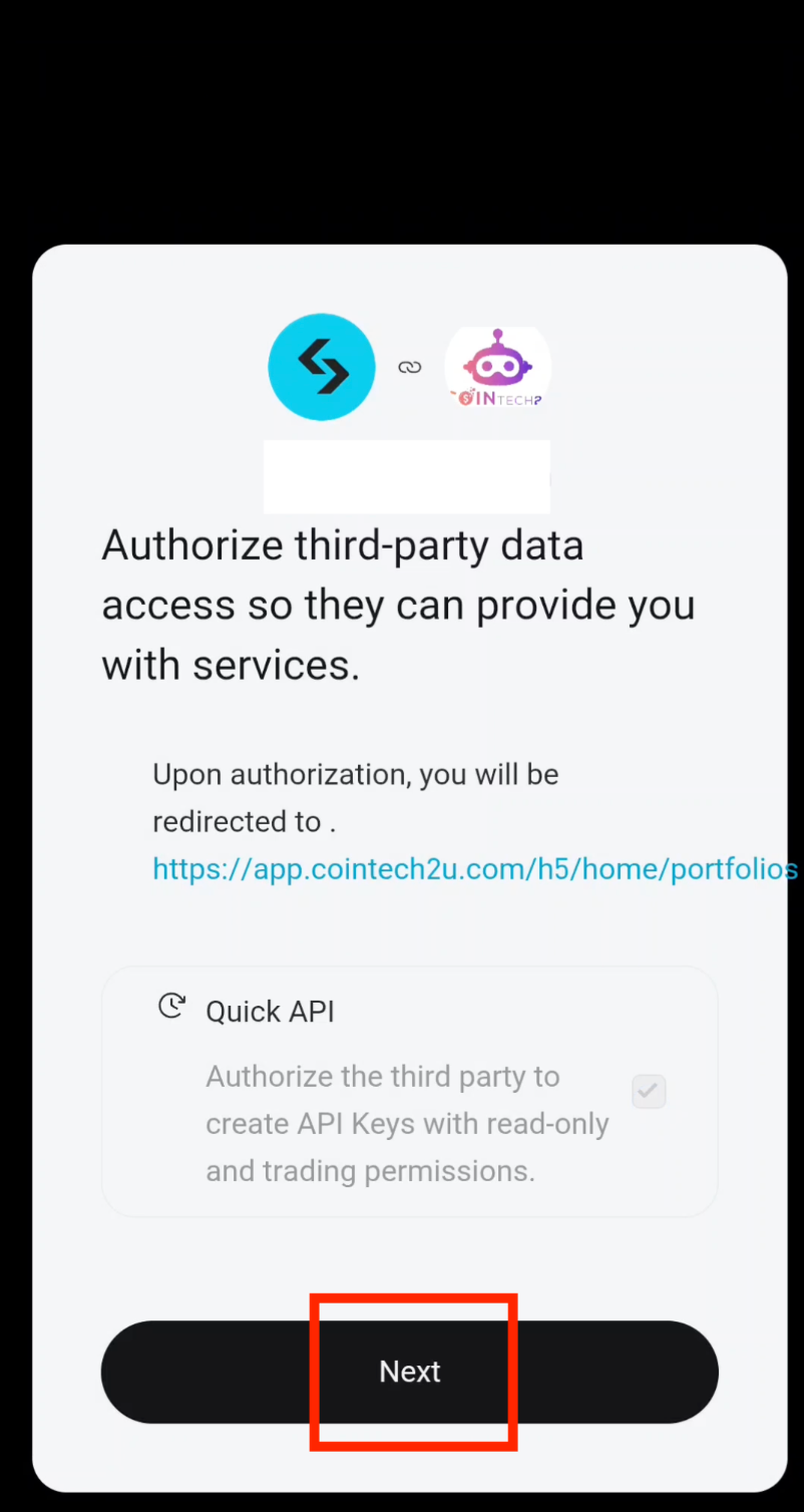 Proceed with Bitget Fast API binding