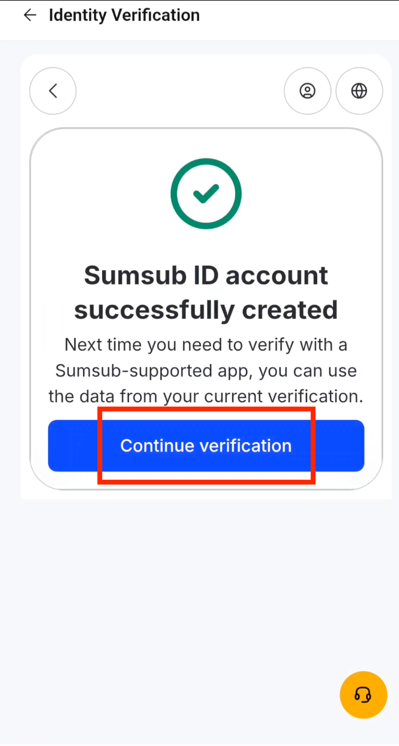 Continue Bybit KYC verification