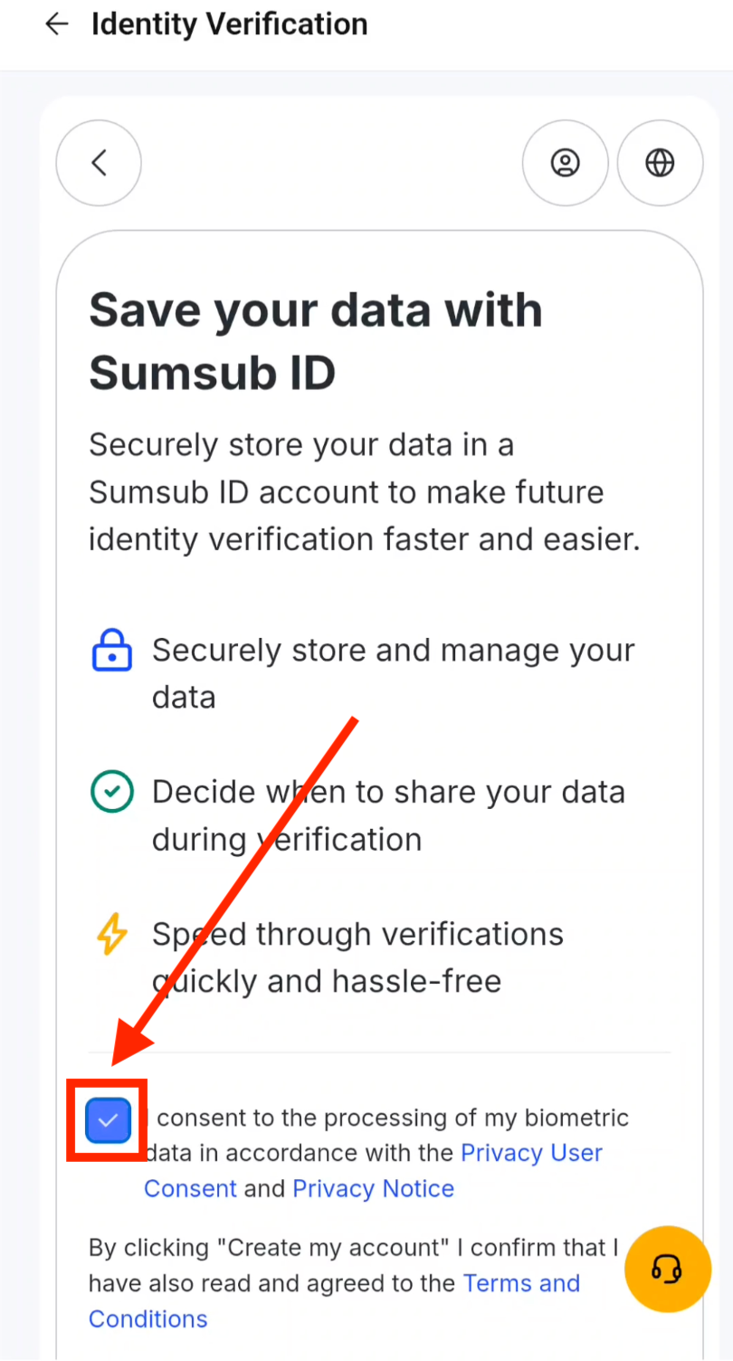 Accept Bybit verification terms
