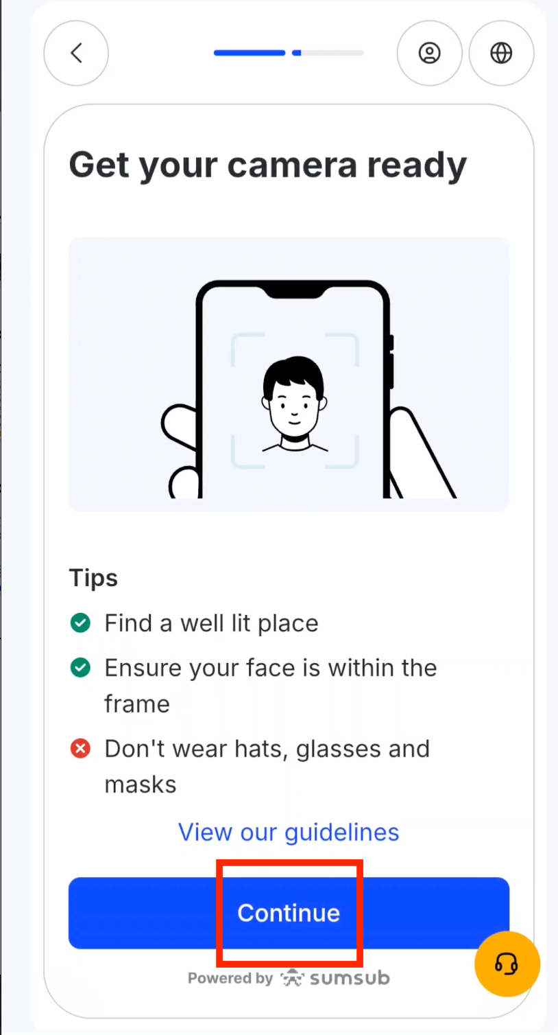 Prepare for Bybit facial verification