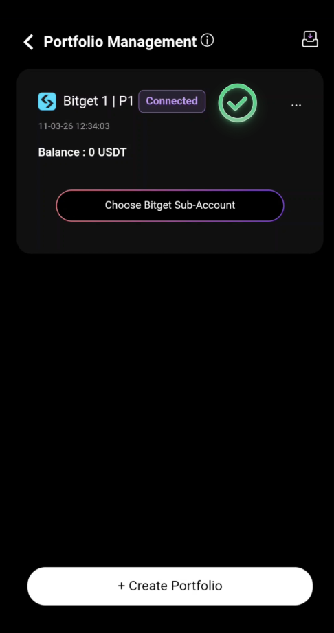 Bitget sub-account successfully connected to CoinTech2u