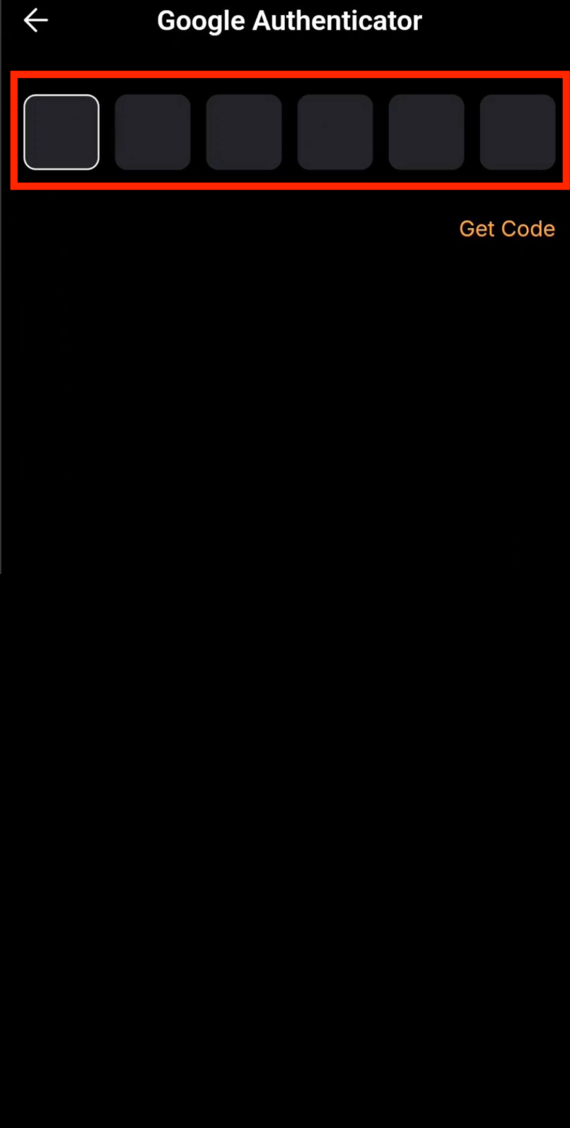 Paste verification code in Bybit app