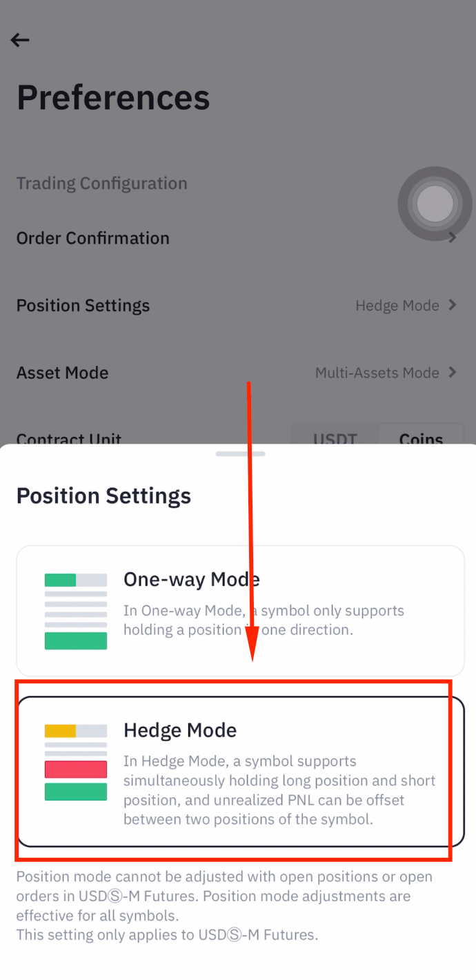 Enable Hedge Mode on Binance futures