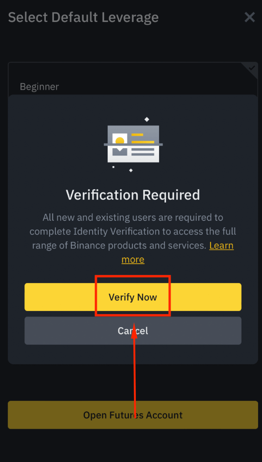 Select experienced user with 20x leverage on Binance