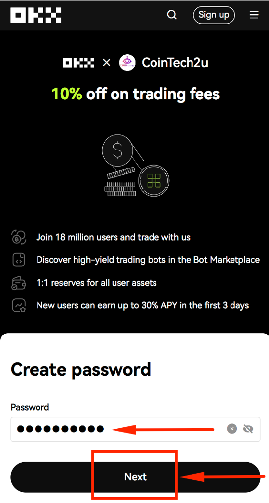 Review OKX registration details